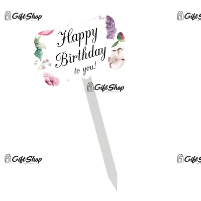 Happy birthday, topper lemn, model c